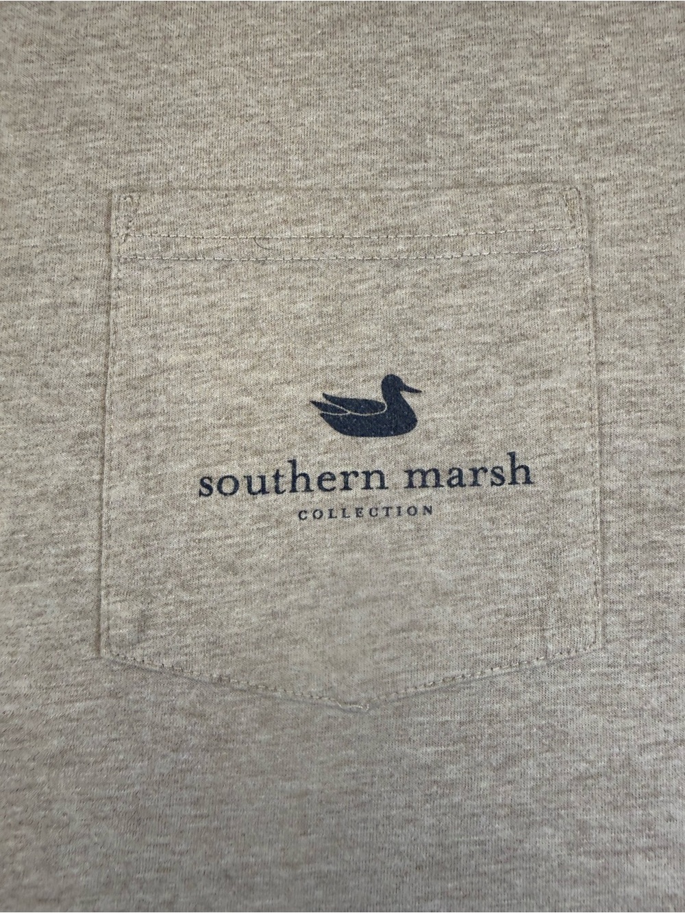 Southern Marsh Men's Short Sleeve Pocket Tee — Taupe size XL - Picture 3 of 7